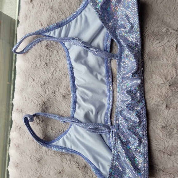 iHeartRaves Lavender Dreams Holo Sporty Crop Top - Picture 6 of 6